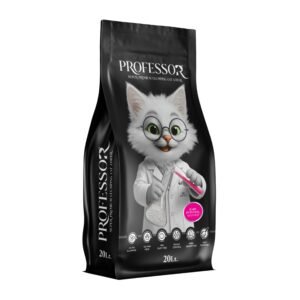 Professor White Bentonite Clumping Cat Litter – Baby Powder – 20L