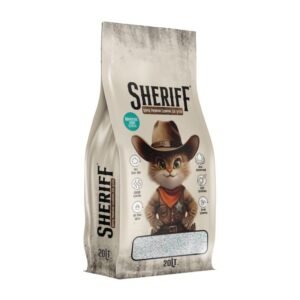 Sheriff White Bentonite Clumping Cat Litter – Marseille Soap Scented – 20L